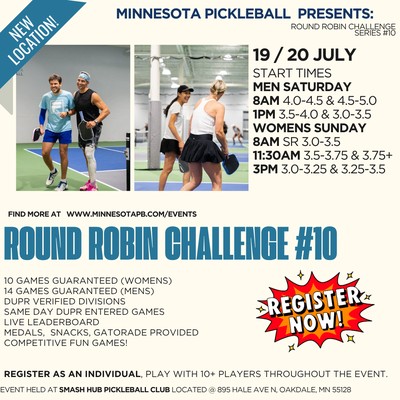 (WOMENS) Minnesota Pickleball Round Robin Challenge Series #10